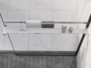 vidaXL króm alumínium zuhanypolc walk-in zuhanyfalhoz 80 cm